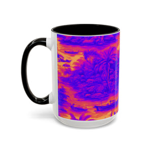 Colorful Mugs (11oz, 15oz), Crazy Cool Tropical Toile