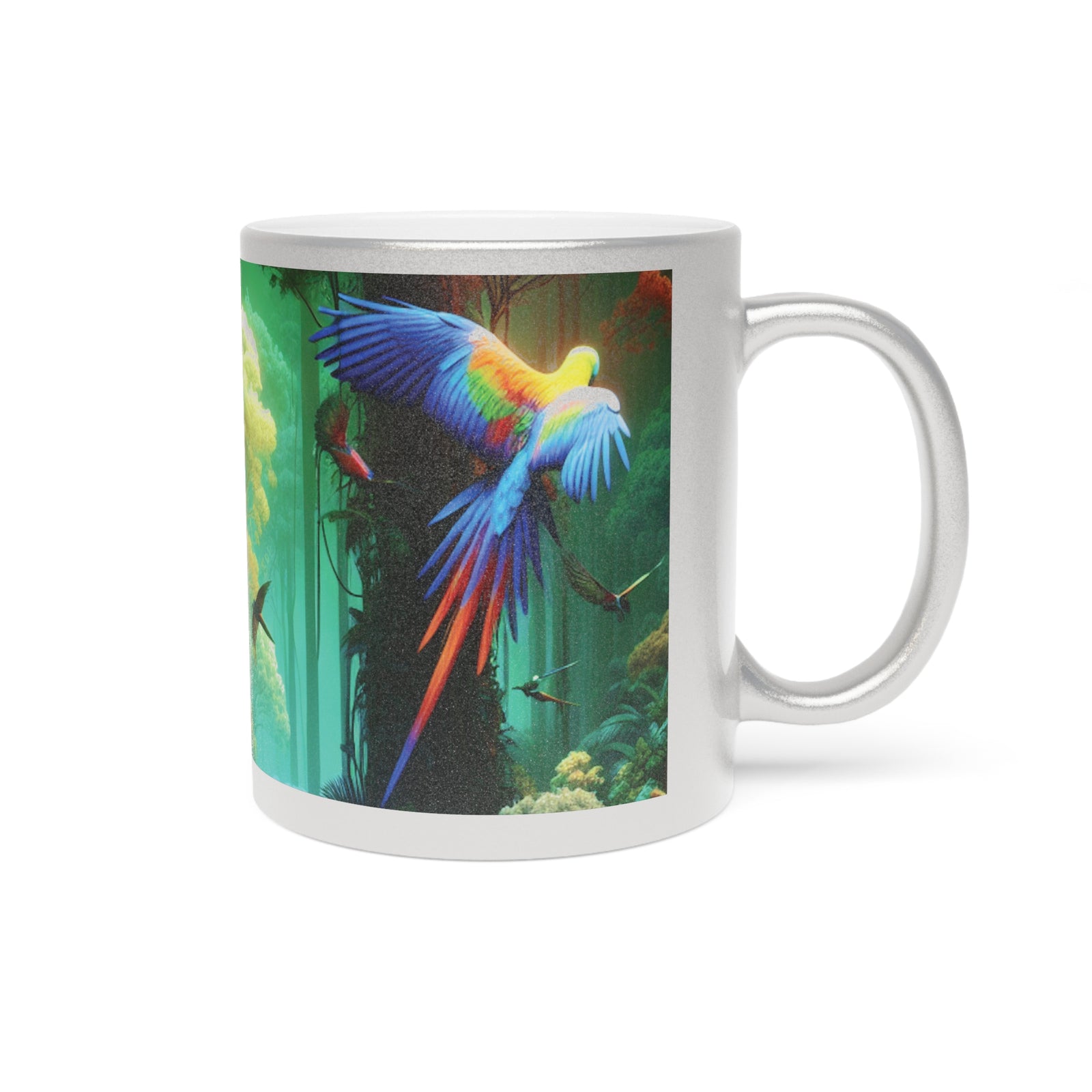 Tropical Metallic Mug, Gold or Silver: Flight School