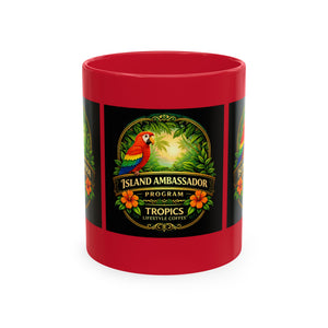 Tropical Parrot Coffee Mug — "Island Ambassador" Ceramic Cup