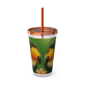 Tropical Tumbler with Straw | 16 oz: Baby Toucans
