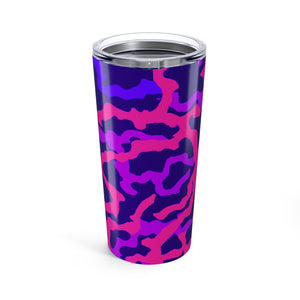20oz Tropical Glossy Tumbler / Coral Threads Heatwave