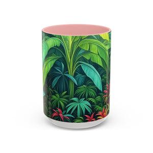 Accent Coffee Mug (11, 15oz), 8 Colors - Rainforest Sleeping Spot