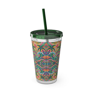 Tropical Tumbler with Straw | 16 oz: Kaleido Bay