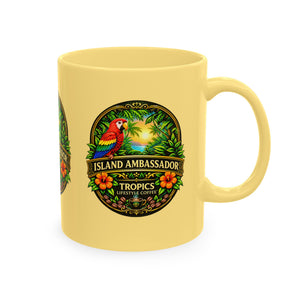 Tropical Parrot Coffee Mug — "Island Ambassador" Ceramic Cup