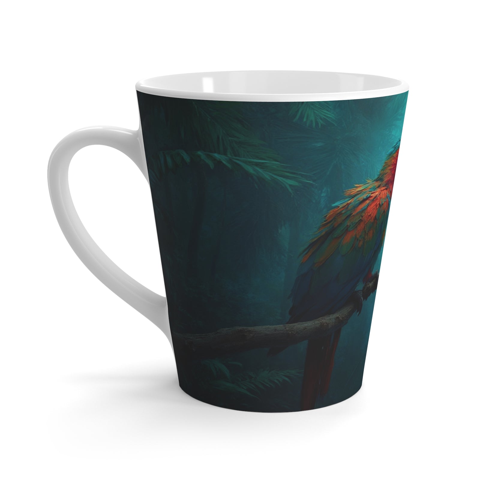 Latte White Mug - Perfect for Coffee Enthusiasts / Parrot Friends