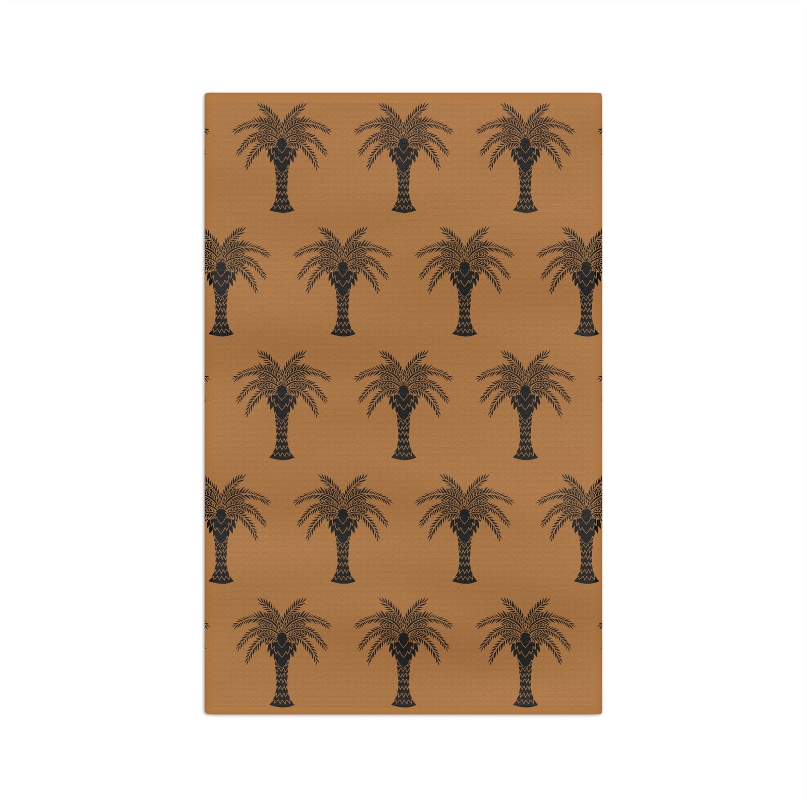 Tropical Microfiber Coffee/Tea Towel – Art Deco Palms, Lt. Brown