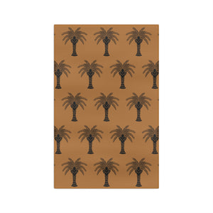 Tropical Microfiber Coffee/Tea Towel – Art Deco Palms, Lt. Brown
