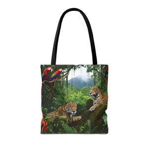 Jaguars and Parrots Tote Bag - 3 Sizes
