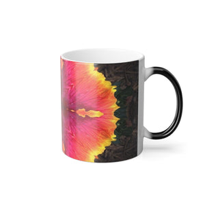 Color Morphing Mug, 11oz, Hibiscus Kaleidoscope #1