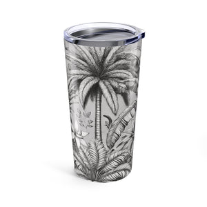 20oz Tropical Glossy Tumbler, Stainless Steel / Tropical Fruit, Newspaper