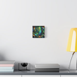 Tropical Parrots Canvas Wall Art — Vibrant Flight School Jungle Scene Matte