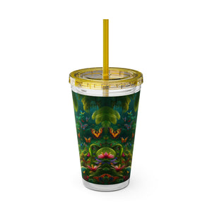 Tropical Tumbler with Straw | 16 oz: Butterflies in a Dell