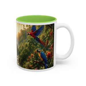 Tropical Waterfall Mug – Lush Jungle Scenic Accent Coffee Cup (11oz/15oz)