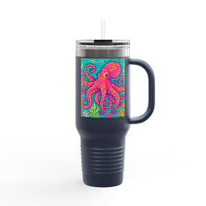 Insulated Travel Mug, 40oz / Kraken Joe, Red - Perfect for Outdoor Adventures