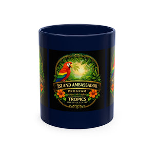Tropical Parrot Coffee Mug — "Island Ambassador" Ceramic Cup