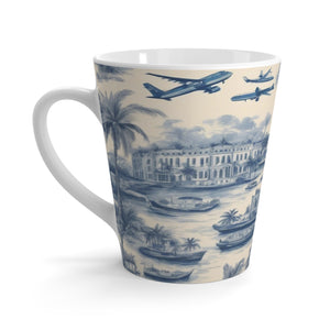 Latte White Mug - Perfect for Coffee Enthusiasts / Travel Toile Blues