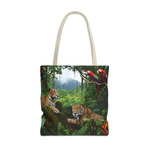 Jaguars and Parrots Tote Bag - 3 Sizes