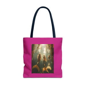 Three Mermaid Sisters, Pink ote Bag - 3 Sizes