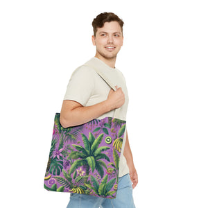 More Tropical Fruit/Deep Lilac Tote Bag - 3 Sizes