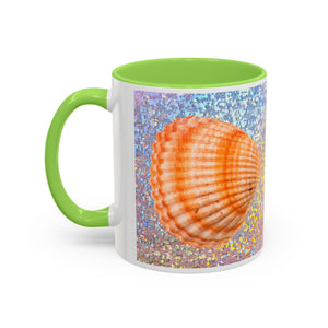 Colorful Mugs (11oz, 15oz), Disco Orange Scallop