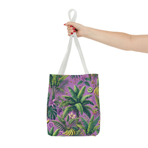 More Tropical Fruit/Deep Lilac Tote Bag - 3 Sizes