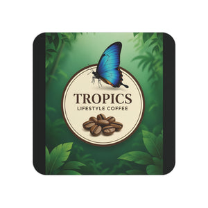 Cardboard Coffee Coasters – Tropical Butterfly Coffee Logo (Pack of 50/100)