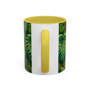 Accent Color Coffee Mug, Many Colors - 11oz & 15oz / Rainforest Greenery