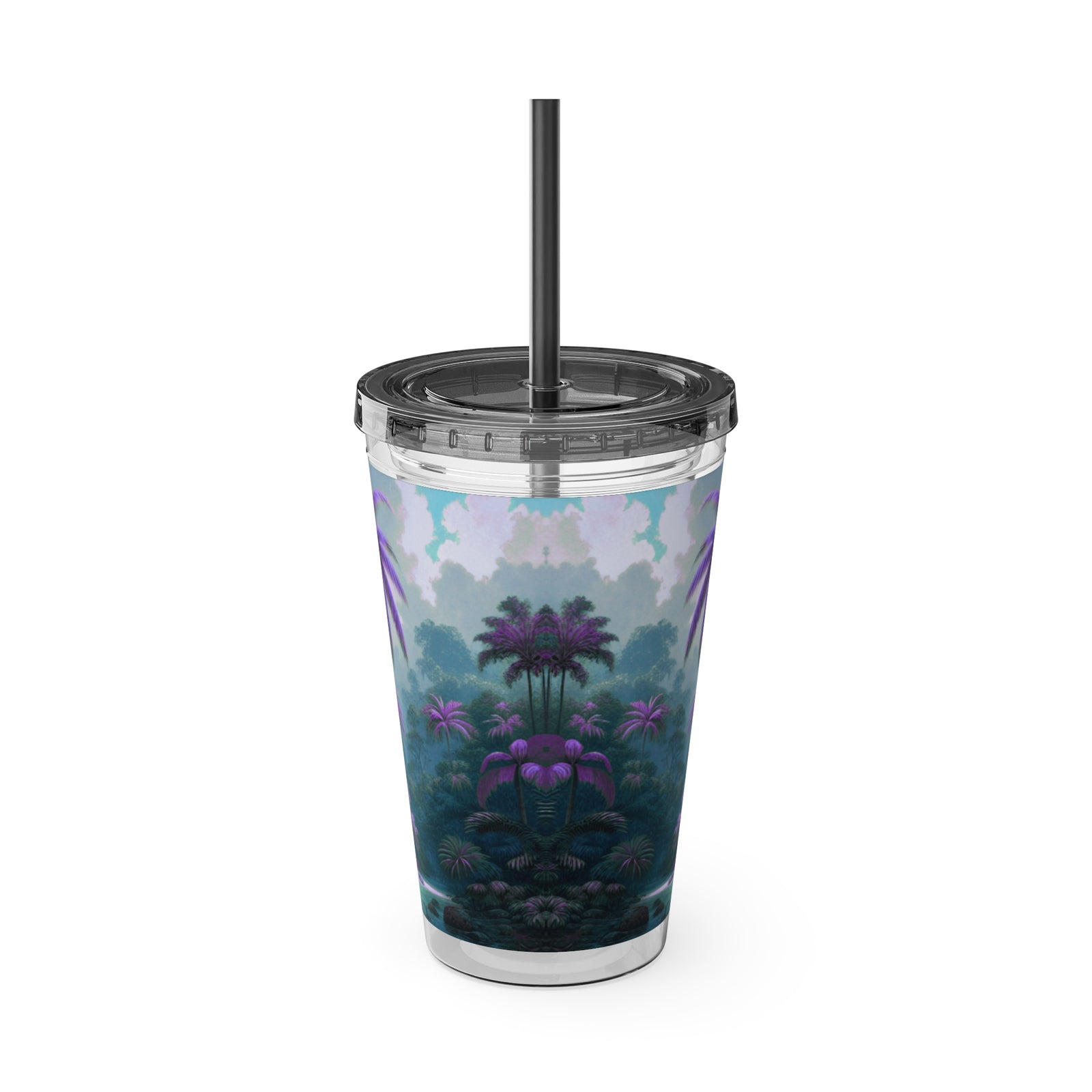 Tropical Tumbler with Straw | 16 oz: Sleeping Parrot, Fantasy