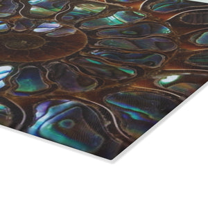 Glass Coffee Station Tray, 2 Sizes – Ammonite & Abalone