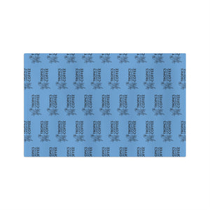 Tropical Microfiber Coffee/Tea Towel — Coffee Brand Mono Logo, lt. blue