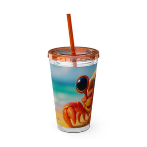 Tropical Tumbler with Straw | 16 oz: Baby Hermit Crab