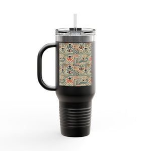 Insulated Travel Mug, 40oz / Mid-Century Octopus - Perfect for Outdoor Adventures
