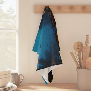 Microfiber Coffee/Tea Towel — Orange Coral Reef