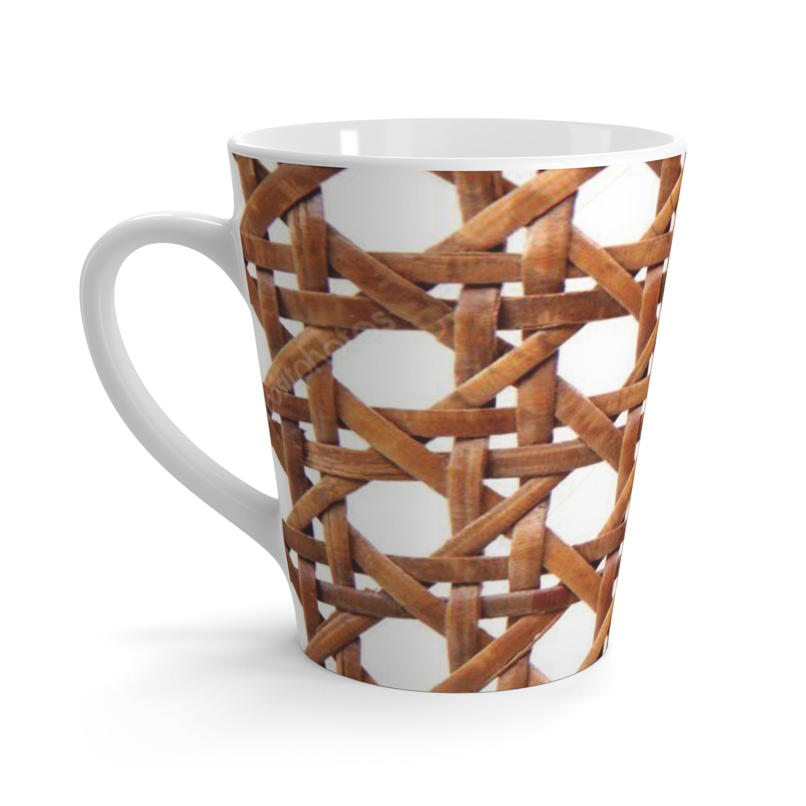 Latte White Mug - Brown Beach Chair Wicker