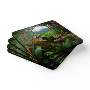 Coaster Set/4 - Jaguars and Parrots