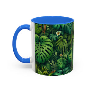 Accent Color Coffee Mug, Many Colors - 11oz & 15oz / Rainforest Greenery