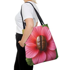 Coffee Bean Flower Tote Bag — Pink Coffee Art