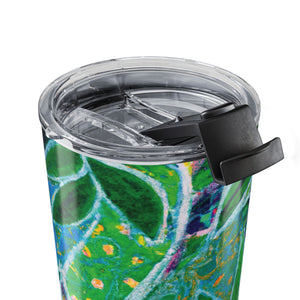 20oz Tumbler – Green Botanical Amazon Whimsy Travel Cup