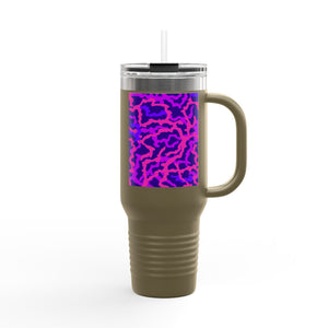Insulated Travel Mug, 40oz / Coral Threads, Heatwave - Perfect for Outdoor Adventures