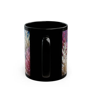 Black Mug — Colorful Pink Seahorse Coffee Cup