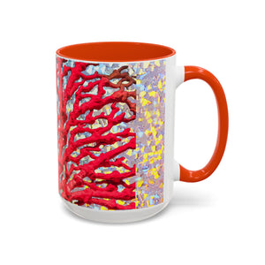 Colorful Mugs (11oz, 15oz), Disco Coral Reef Macro