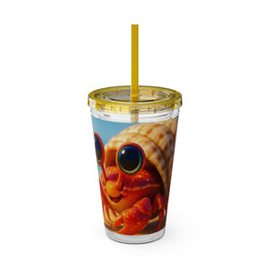 Tropical Tumbler with Straw | 16 oz: Baby Hermit Crab