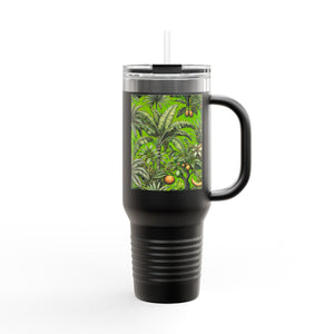 Insulated Travel Mug, 40oz / Tropical Fruit, Green - Perfect for Outdoor Adventures