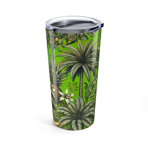 20oz Tropical Glossy Tumbler / Tropical Fruit Green