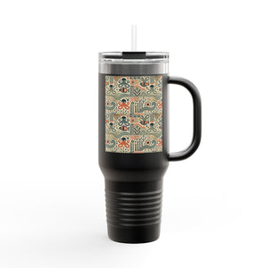 Insulated Travel Mug, 40oz / Mid-Century Octopus - Perfect for Outdoor Adventures