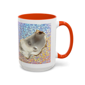 Colorful Mugs (11oz, 15oz), Disco White Pearl Oyster