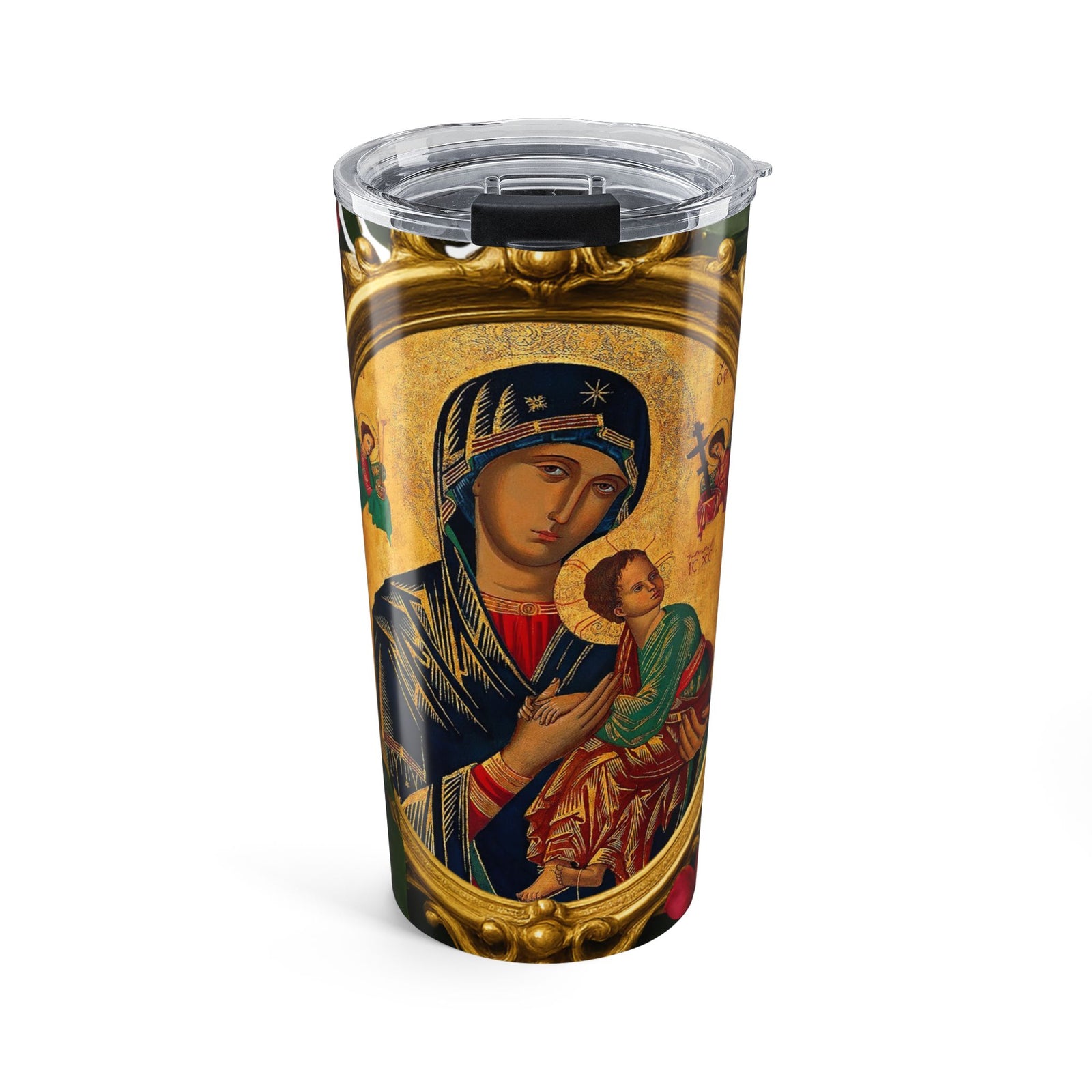 20oz Tumbler — Our Lady of Perpetual Help Travel Cup, Religious