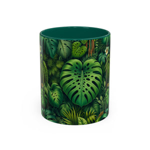 Accent Color Coffee Mug, Many Colors - 11oz & 15oz / Rainforest Greenery