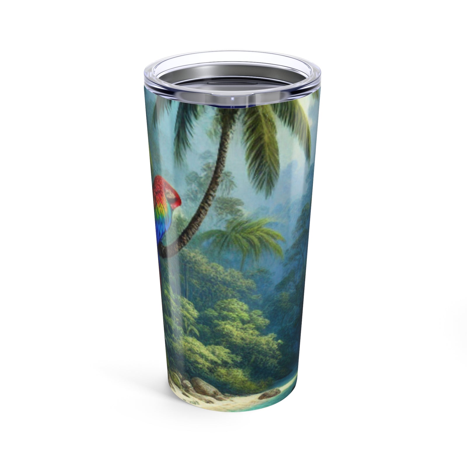20oz Tropical Glossy Tumbler / Sleeping Parrot Beauty