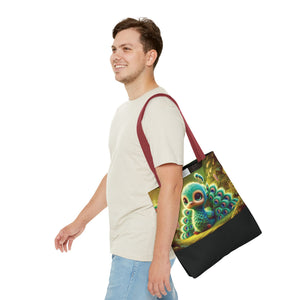 Baby Peacock/Black Trio Tote Bag - 3 Sizes